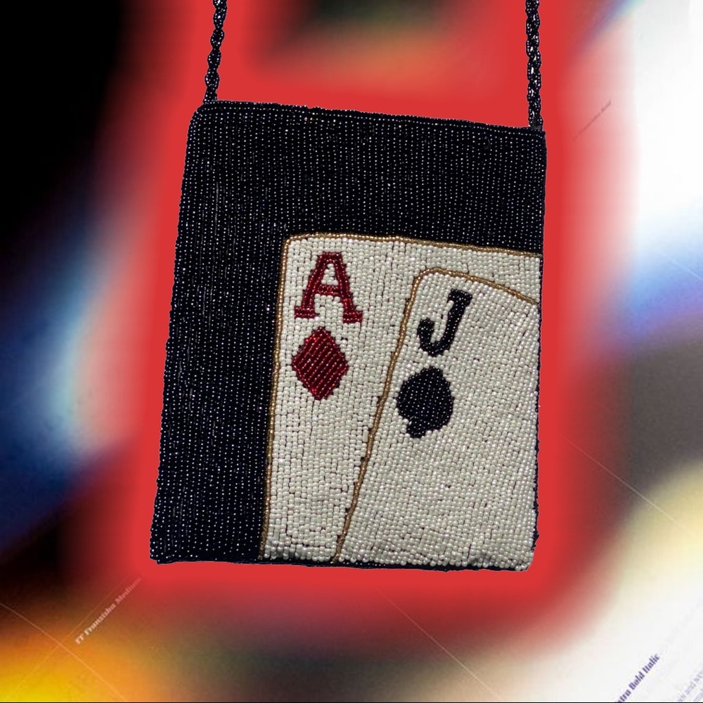 VINTAGE LAS VEGAS BEADED BAD